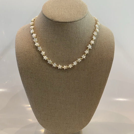 Mother Pearl Stars Necklace