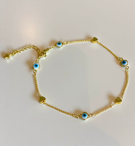 Eyes and Hearts Anklet