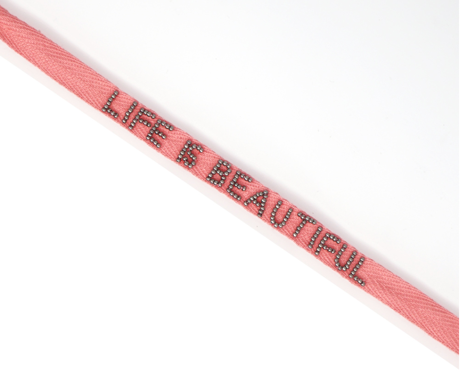 Life is Beautiful Ribbon Bracelet