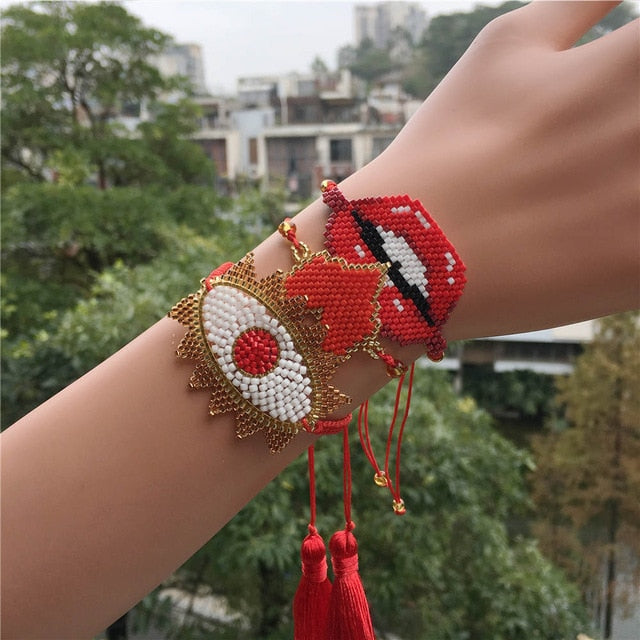 Red Love Miyuki Bracelets Set