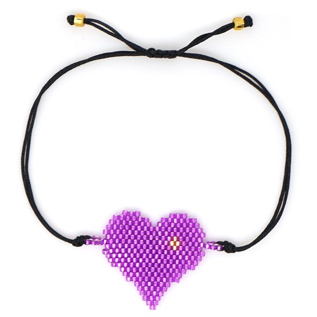 Disco Hearts Miyuki Bracelets Set